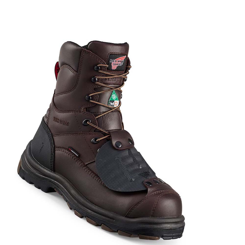 Red Wing King Toe® 8-inch CSA Metguard Safety Toe Men\'s Waterproof Boots Burgundy | ZA 360JPQ